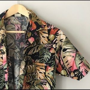 Vintage Tropical Short-Sleeve Button Down